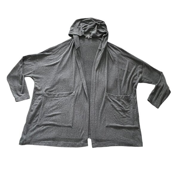 Young Fabulous & Broke Woman's Sz S Ottawa Gray Hooded Open Cardigan Sweater - Picture 8 of 8
